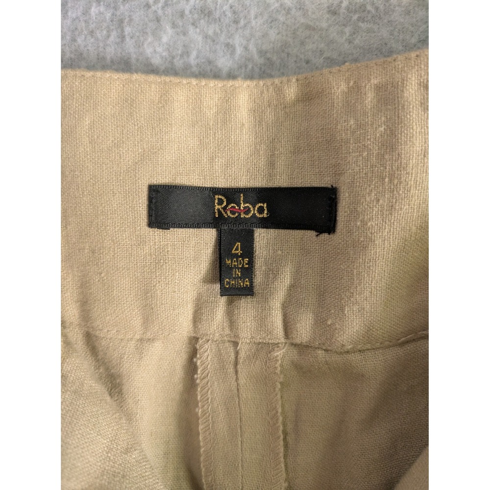 Reba Linen Skort Women's Size 4 Cream Y2K 2000s‎ Vintage Casual Preppy Summer - Picture 11 of 16